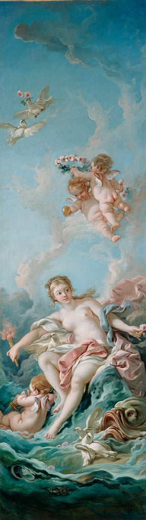 François Boucher:Venus on the Waves,16x12