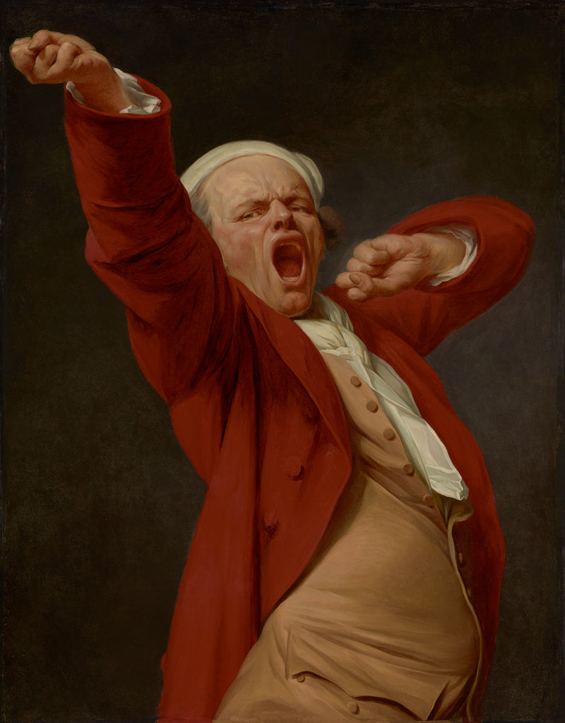 Joseph Ducreux:Self-Portrait, Yawning, Poster Print Wall Art
