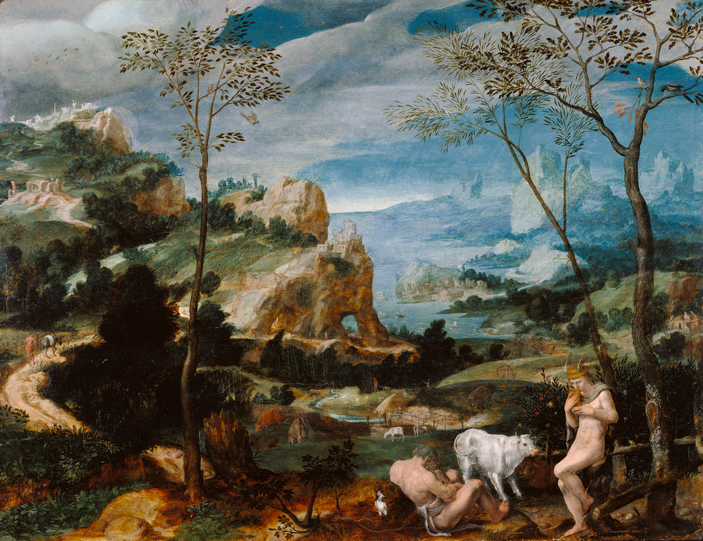 Unknown maker, Flemish, 16th century:Landscape with Mercury , Poster Print Wall Art