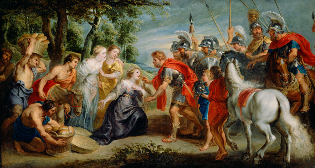 Peter Paul RubensWorkshop of:David Meeting Abigail, Poster Print Wall Art