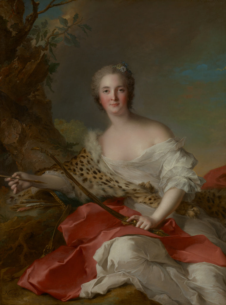 Jean-Marc Nattier:Portrait of Madame Bonnier de la Mosson as, Poster Print Wall Art