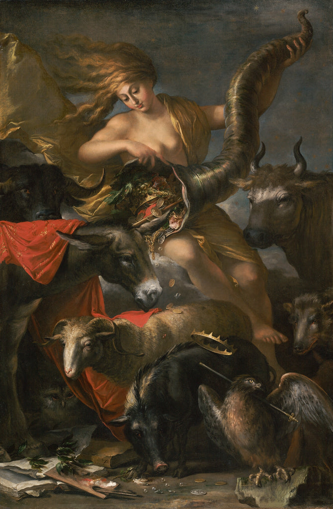 Salvator Rosa:Allegory of Fortune, Poster Print Wall Art