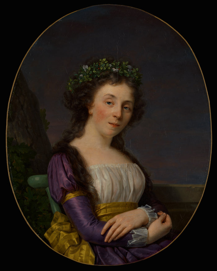 François-Xavier Fabre:Portrait of Marie-Louise Joubert, neÃ,16x12