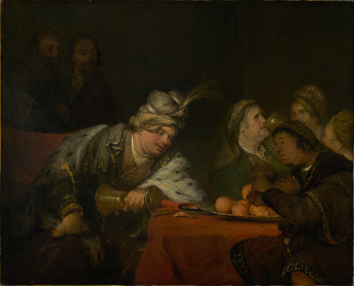 Aert de Gelder:The Banquet of Ahasuerus,16x12