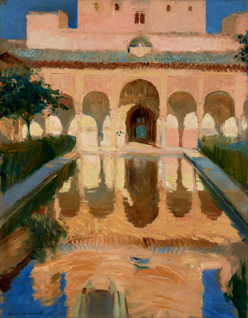 Joaquín Sorolla y Bastida:Hall of the Ambassadors, Alhambra, Poster Print Wall Art