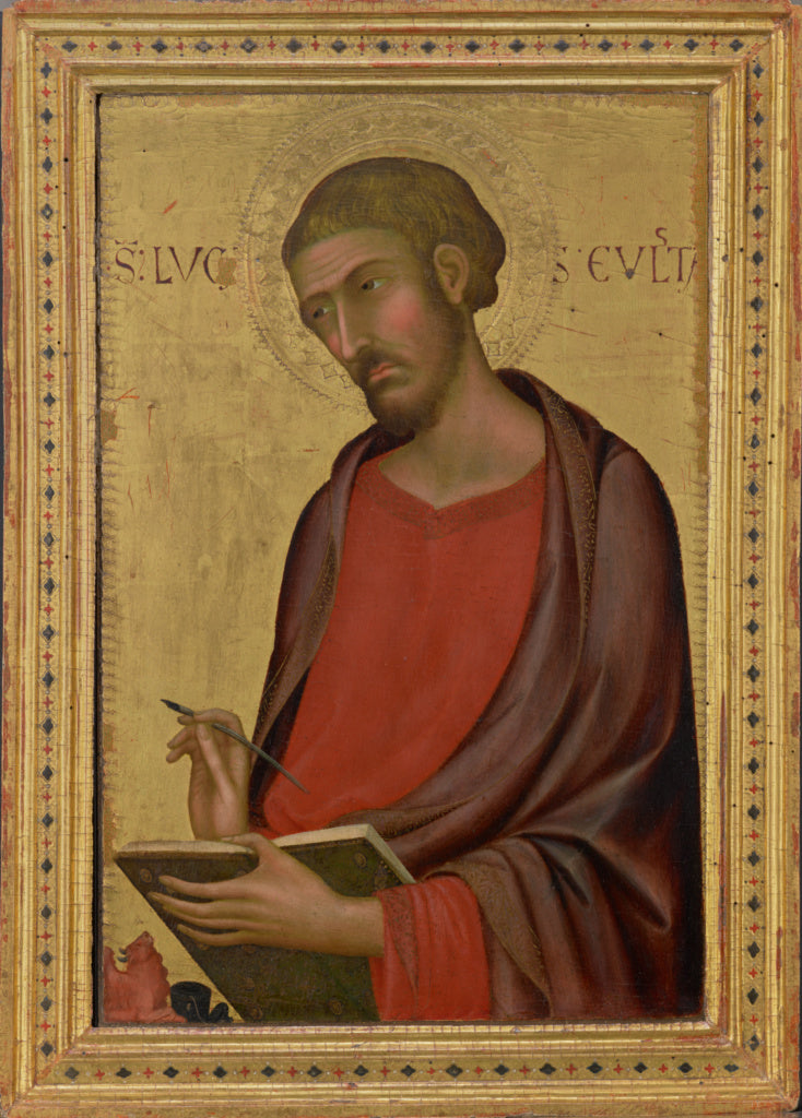 Simone Martini , about 1284 - 1344):Saint Luke, Poster Print Wall Art