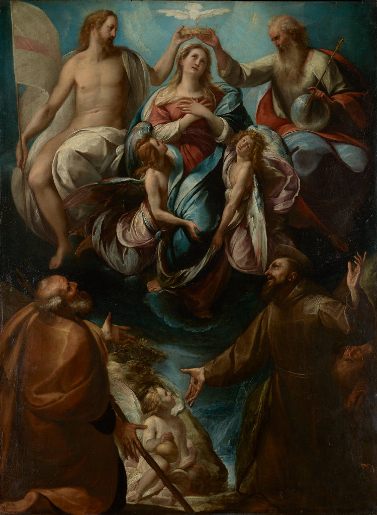 Giulio Cesare Procaccini , 1574 - 1625):Coronation of the Vi, Poster Print Wall Art