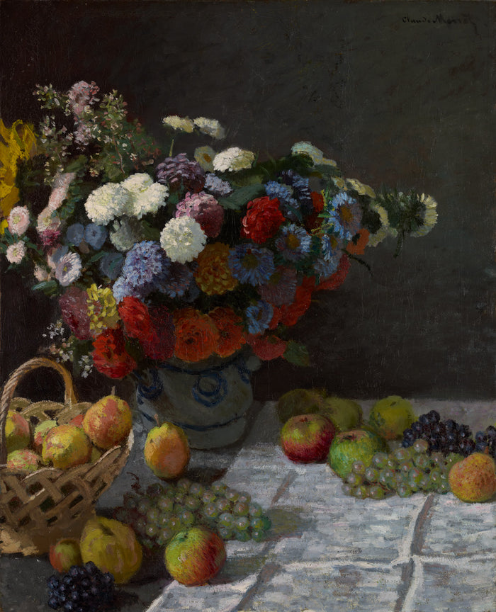 Claude Monet:Still Life with Flowers and Fruit,16x12