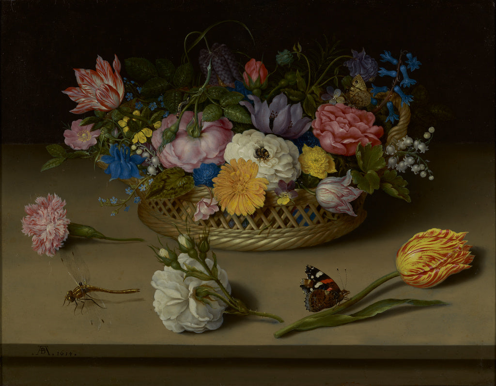 Ambrosius Bosschaert the Elder:Flower Still Life, Poster Print Wall Art