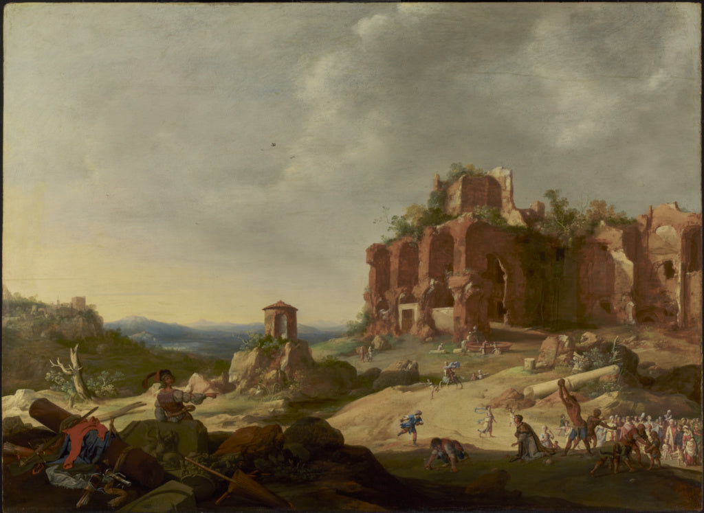 Bartholomeus Breenbergh:The Stoning of Saint Stephen, Poster Print Wall Art