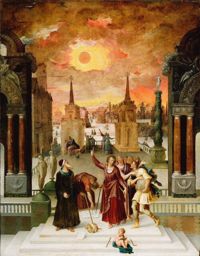 Antoine Caron:Dionysius the Areopagite Converting the Pagan , Poster Print Wall Art