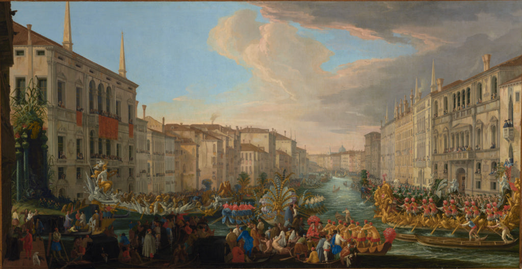 Luca Carlevarijs:Regatta on the Grand Canal in Honor of Fred, Poster Print Wall Art