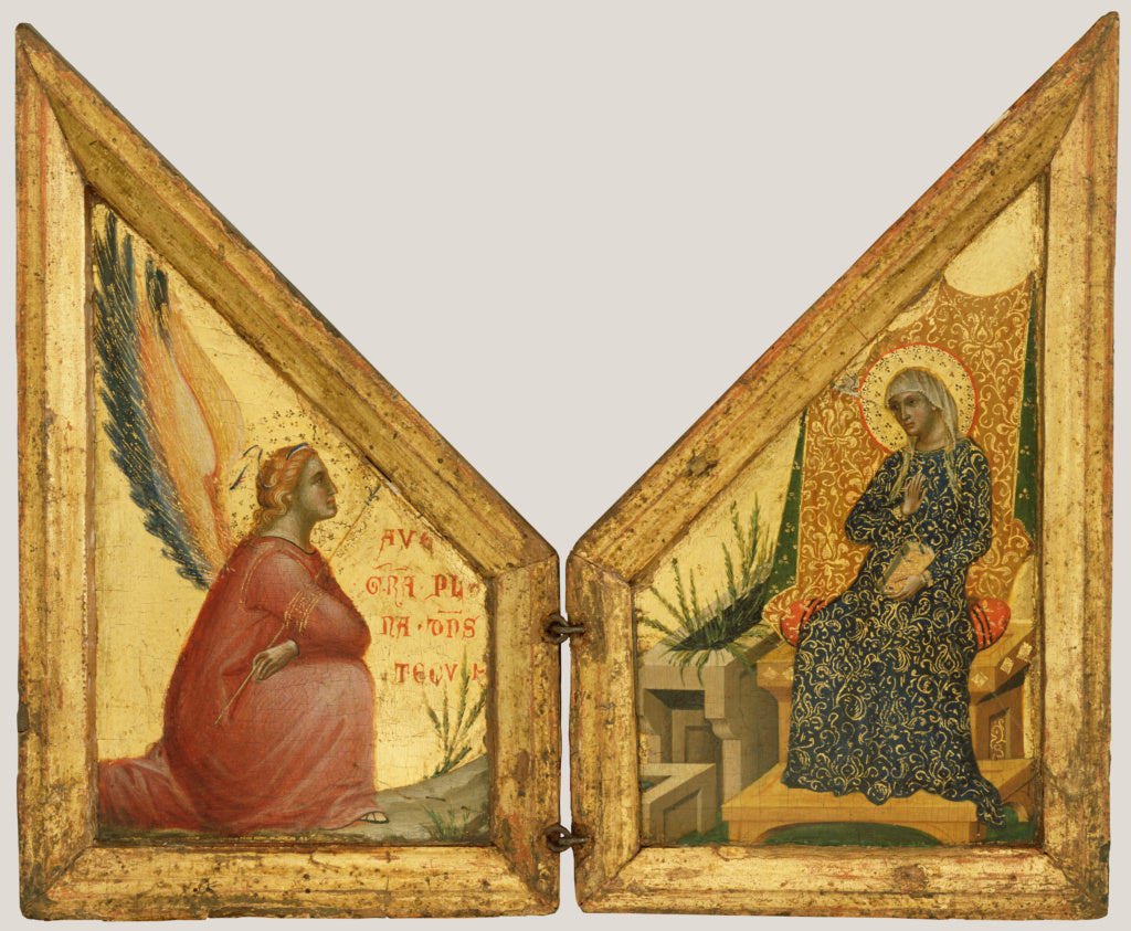 Paolo Veneziano , 1300 - 1365):The Annunciation, Poster Print Wall Art
