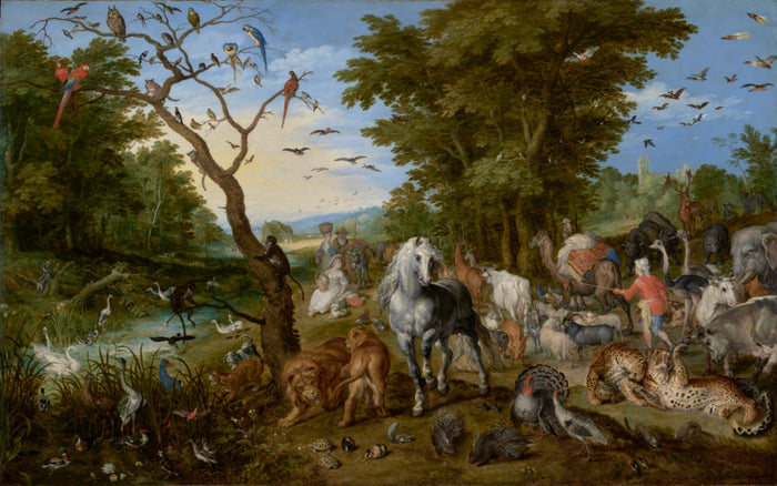 Jan Brueghel the Elder:The Entry of the Animals into Noah's ,16x12