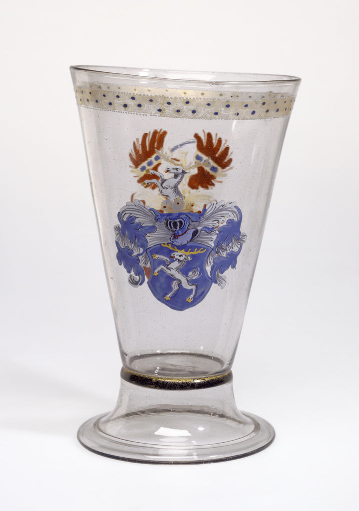 Unknown:Beaker with Arms of Schiltl and Portner von Theuern, Poster Print Wall Art