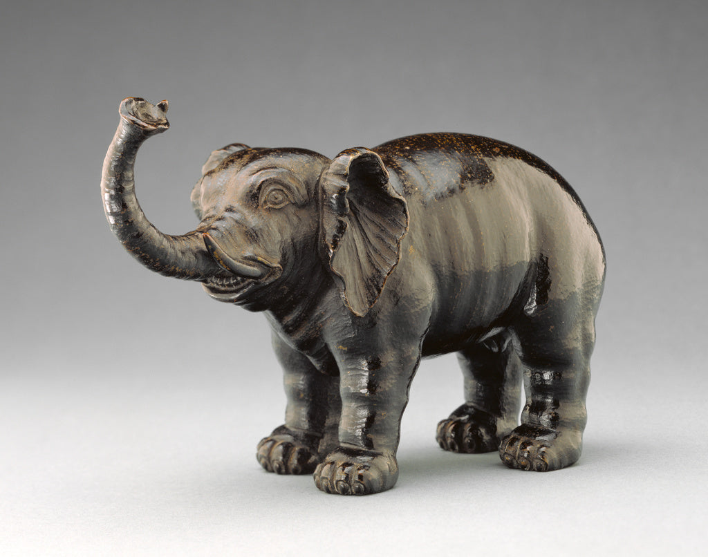 Unknown:Elephant with Raised Trunk, Poster Print Wall Art