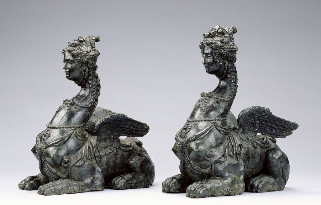 Unknown maker, Italian:Two Sphinxes (Accompanied by a Pair o, Poster Print Wall Art