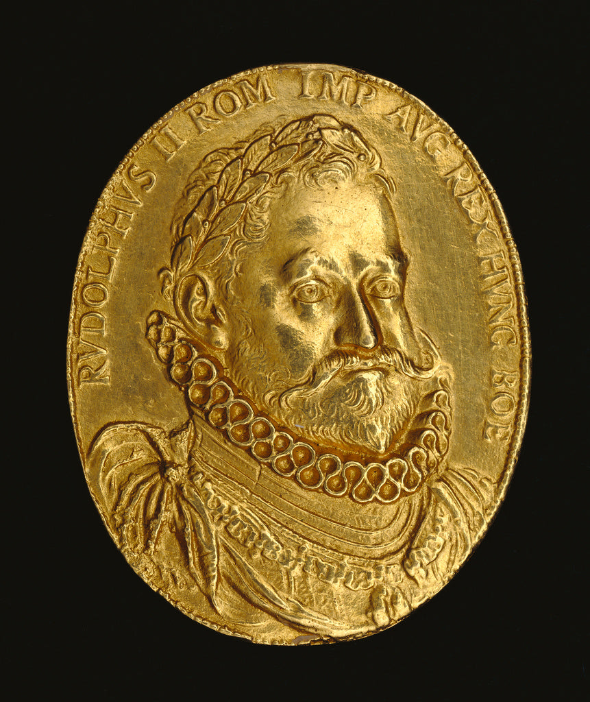 Unknown:Medal of Emperor Rudolf II (1552-1612), Poster Print Wall Art