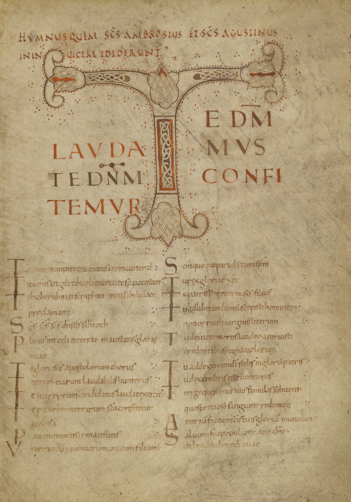 Unknown:Leaf from a Psalter, Poster Print Wall Art