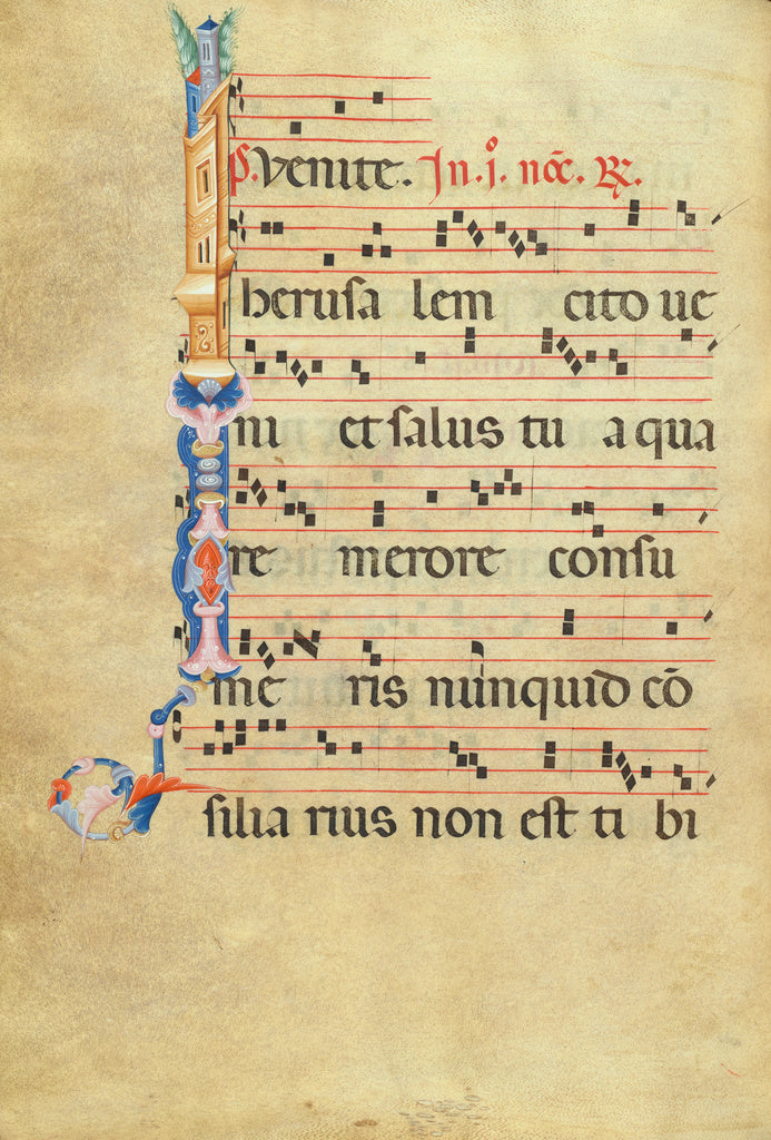 Unknown:Initial I: City Walls of Jerusalem, Poster Print Wall Art
