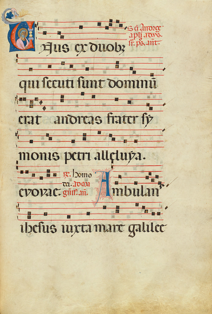 Unknown:Initial U: Saint Andrew, Poster Print Wall Art