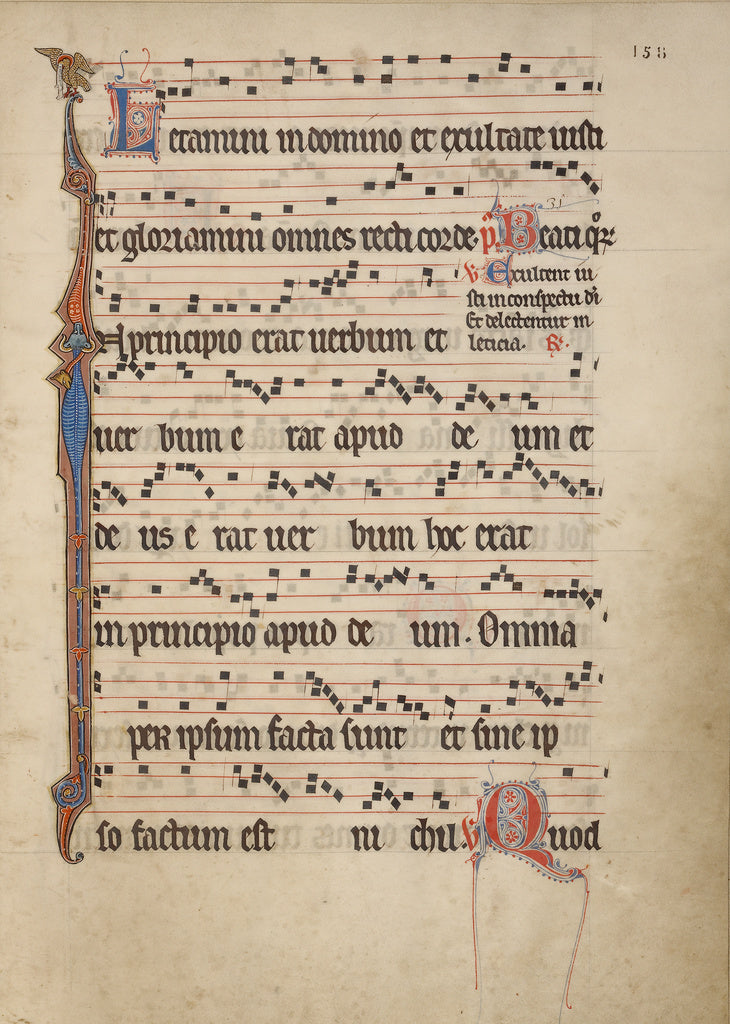 Unknown:Initial I: The Eagle of Saint John the Evangelist, Poster Print Wall Art