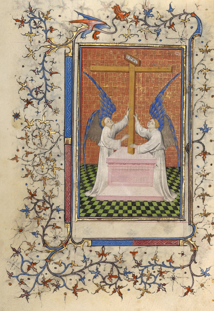 Unknown:Two Angels Displaying the Cross, Poster Print Wall Art