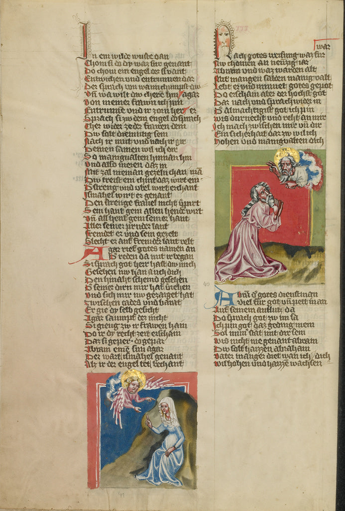 Rudolf von EmsUnknown:An Angel Appearing to Hagar in the Wil, Poster Print Wall Art