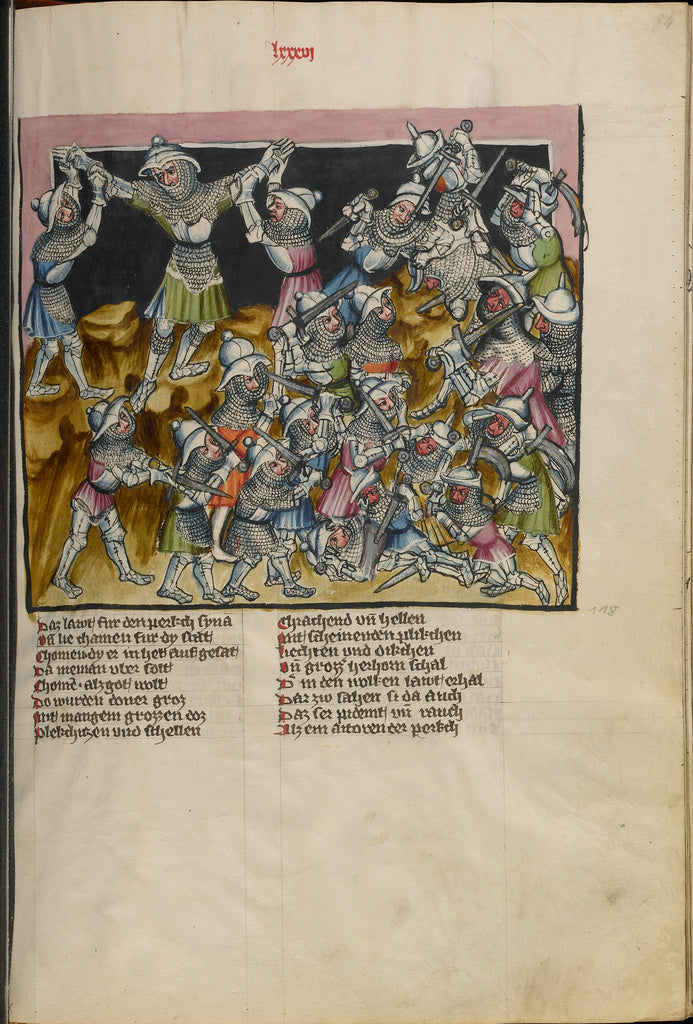Rudolf von EmsUnknown:The Battle of the Amalekites; Moses Ra, Poster Print Wall Art