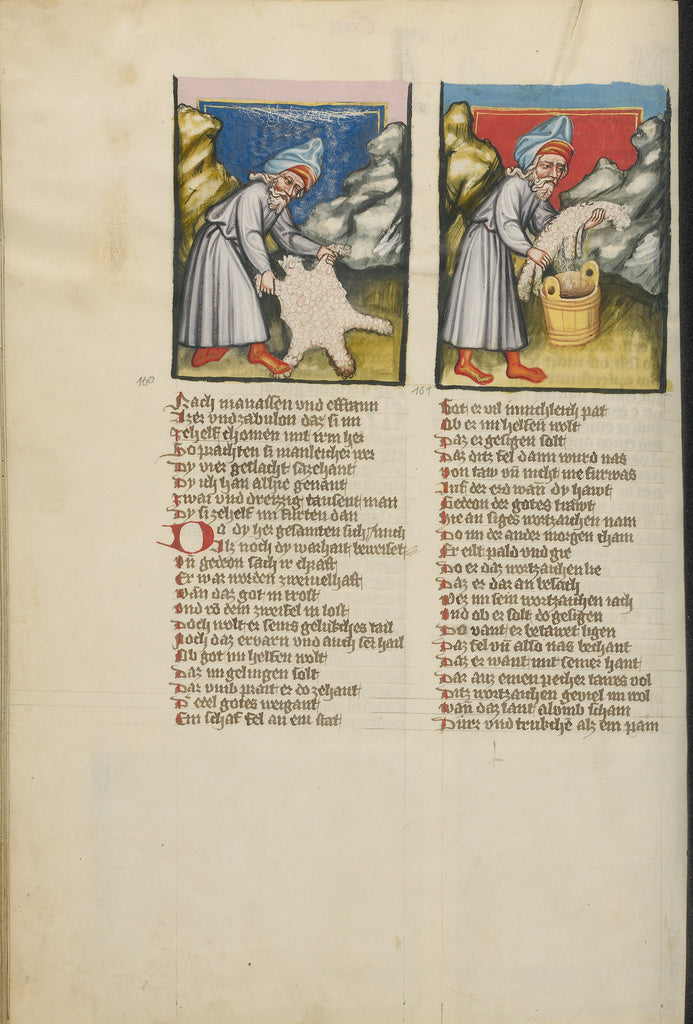 Rudolf von EmsUnknown:Gideon and the Miraculous Dryness of t, Poster Print Wall Art