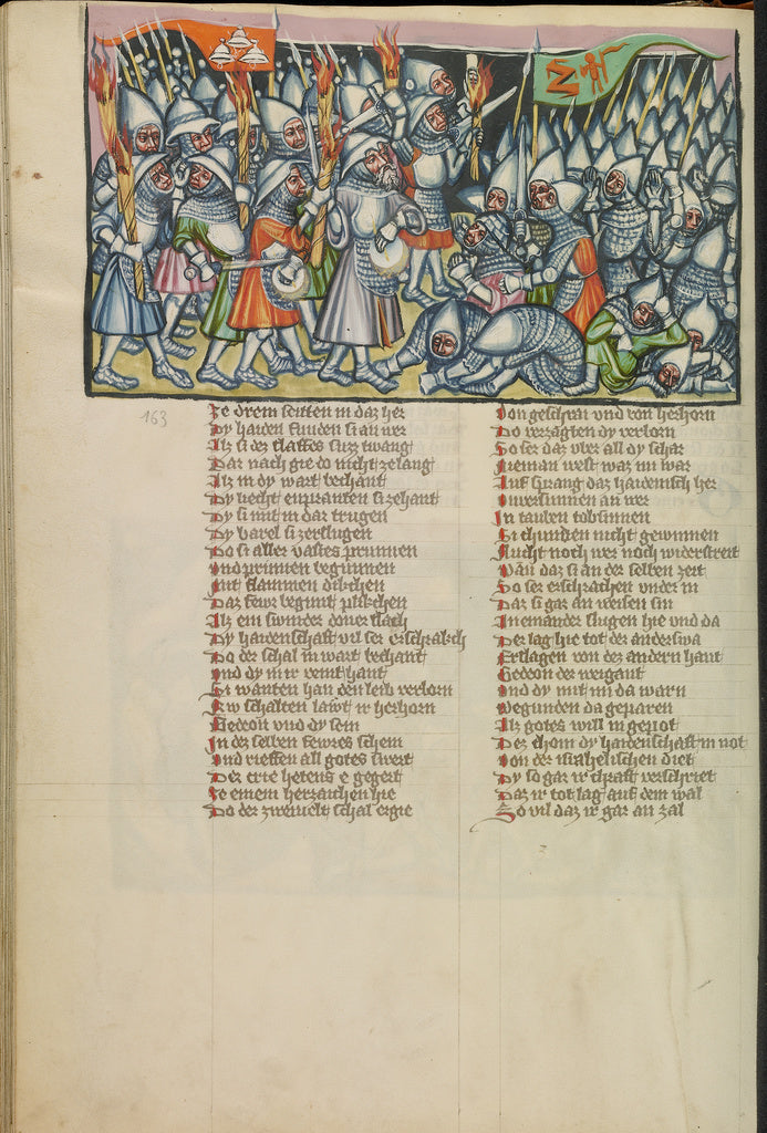 Rudolf von EmsUnknown:Gideon Attacking the Midianites at Nig, Poster Print Wall Art