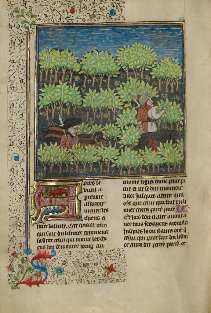 Unknown:Hunters Training Dogs to Track a Quarry, Poster Print Wall Art
