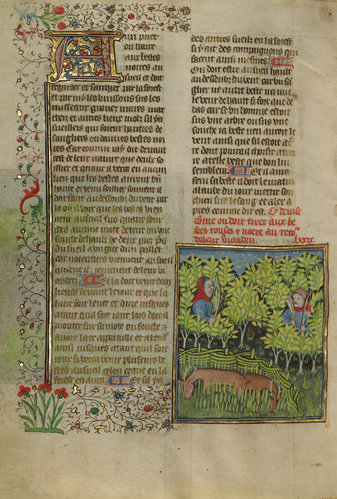 Unknown:Archers Stalking Deer, Poster Print Wall Art
