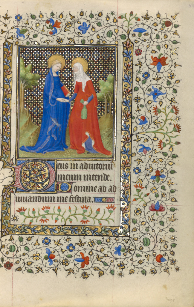 Boucicaut Master and Workshop:The Visitation, Poster Print Wall Art