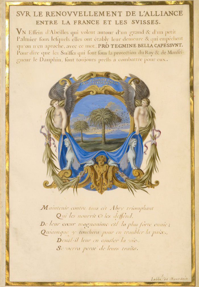 Jacques Bailly:Emblem for Louis XIV (Fol. 13),16x12