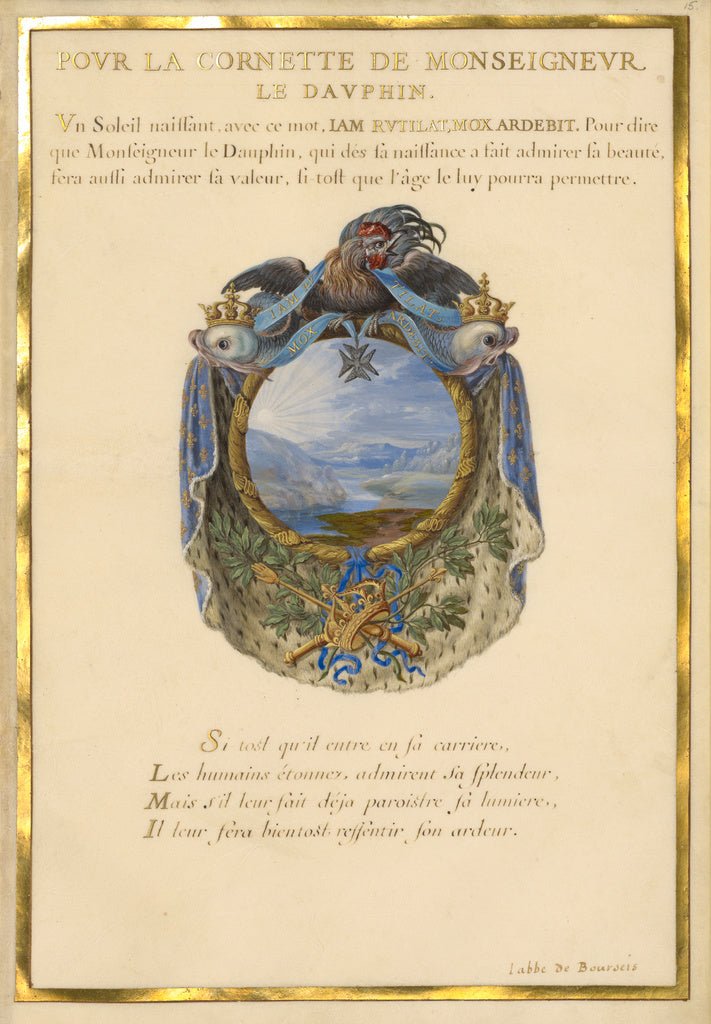 Jacques Bailly:Emblem for Louis XIV (fol. 15),16x12"(A3)Poster