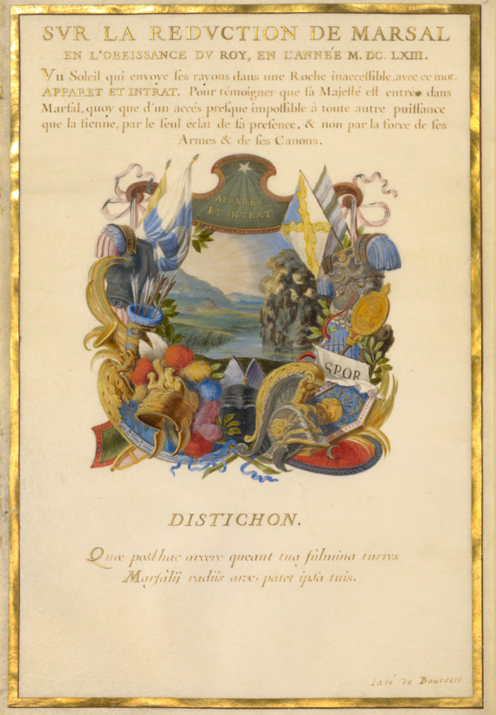 Jacques Bailly:Emblem for Louis XIV (fol. 3),16x12