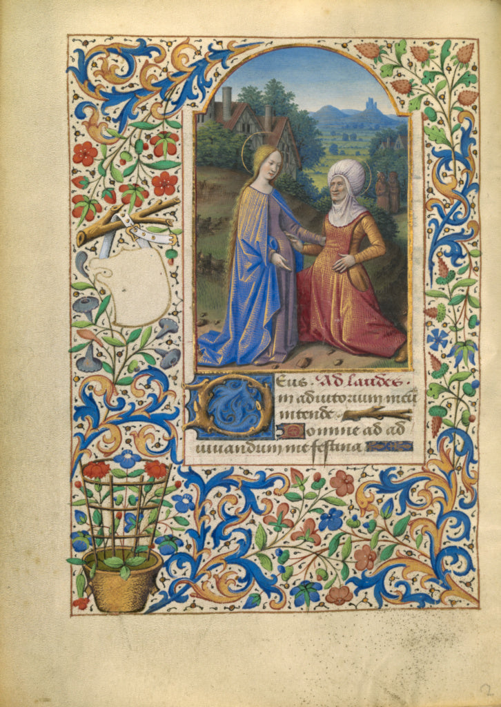 Jean Bourdichon:The Visitation, Poster Print Wall Art