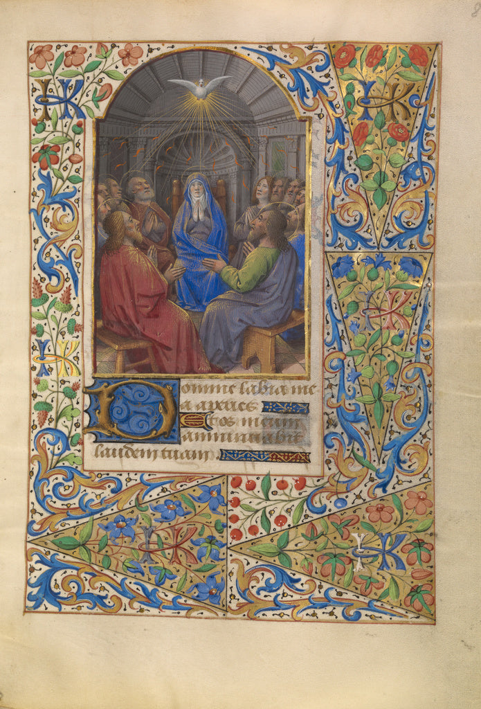 Jean Bourdichon:Pentecost, Poster Print Wall Art