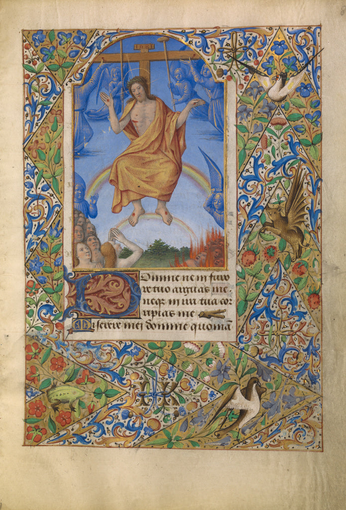 Jean Bourdichon:The Man of Sorrows at the Last Judgment, Poster Print Wall Art