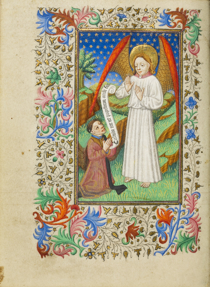 Master of Sir John Fastolf:A Patron and His Guardian Angel,16x12