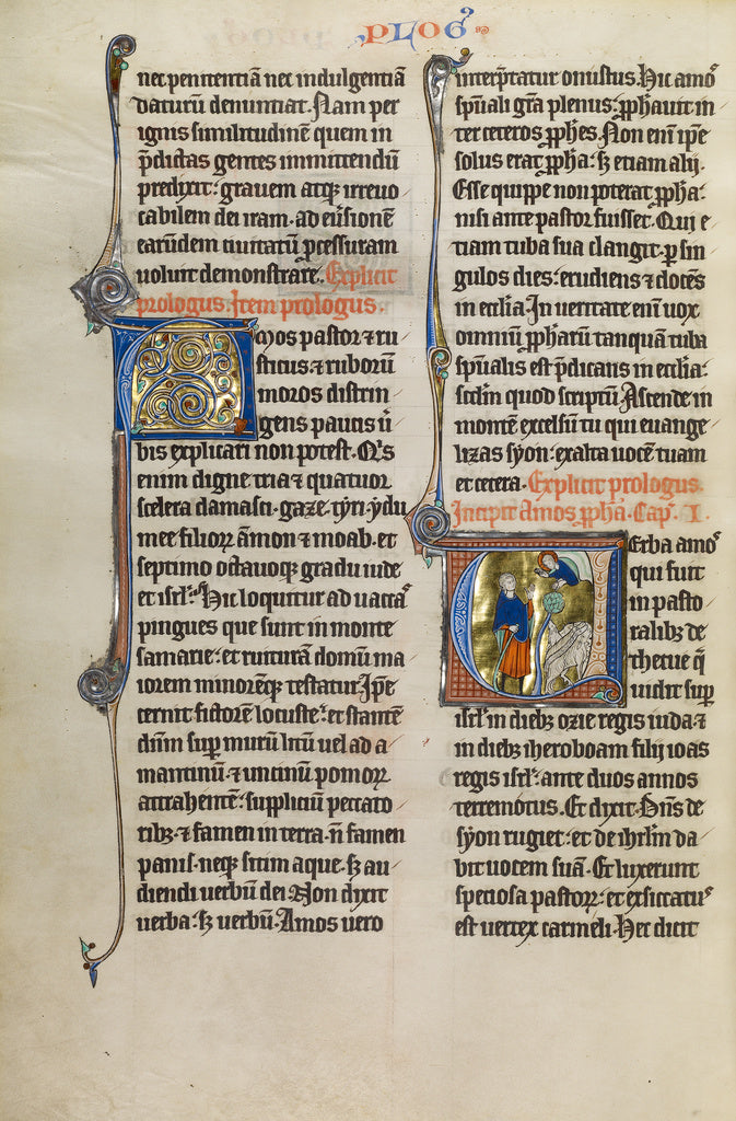 Unknown:Initial V: God Speaking to Amos, Poster Print Wall Art
