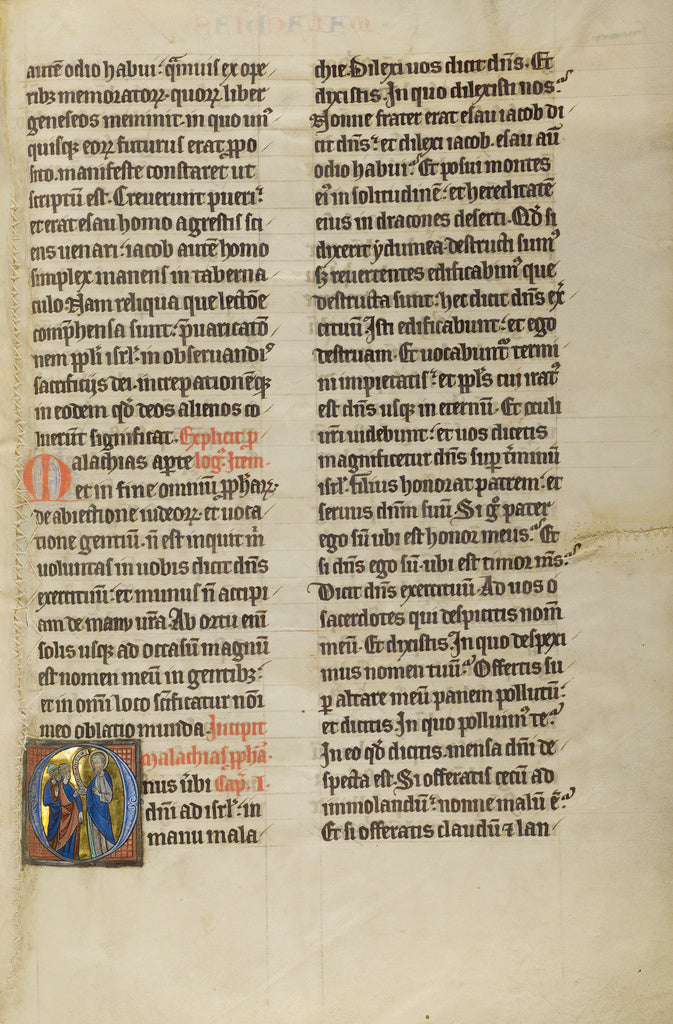 Unknown:Initial O: Malachi Speaking to the Israelites, Poster Print Wall Art