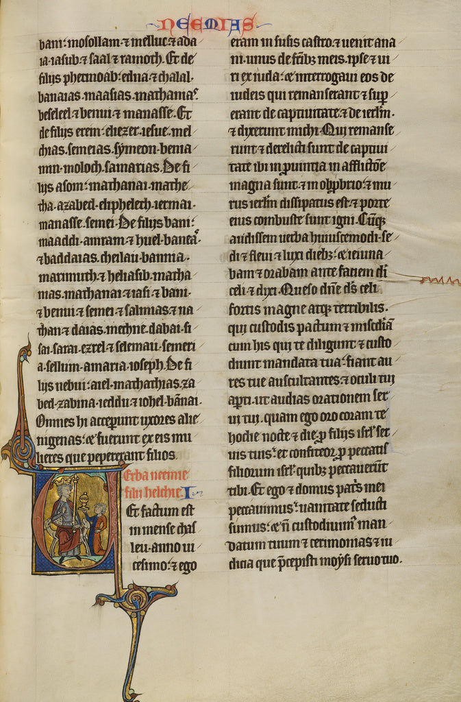 Unknown:Initial V: Nehemiah before King Artaxerxes, Poster Print Wall Art