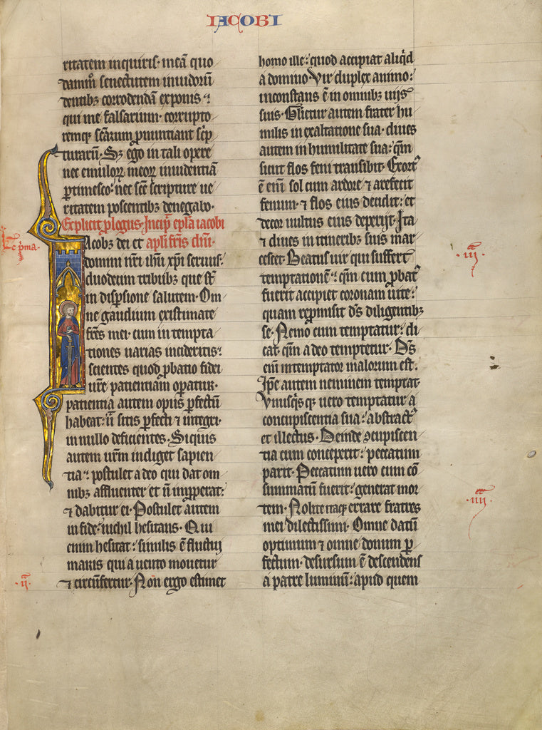 Unknown:Initial J: Saint James with a Sword, Poster Print Wall Art
