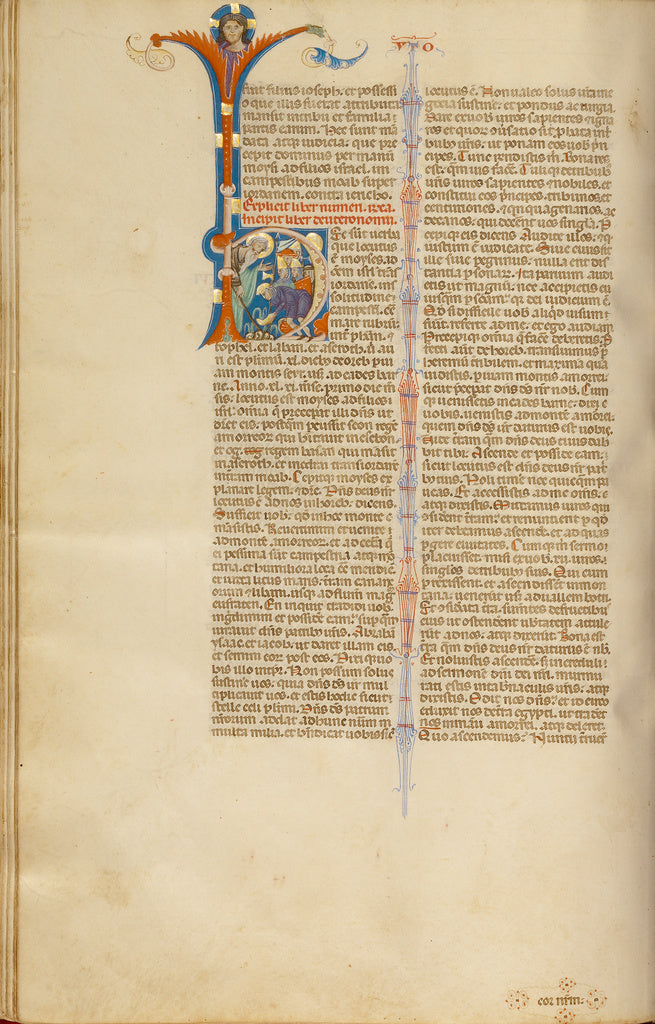 Unknown:Initial H: Moses Striking Water from the Rock and an, Poster Print Wall Art