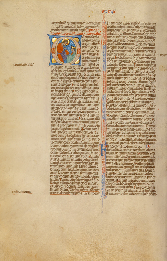 Unknown:Initial O: God Speaking to a Prophet, Poster Print Wall Art