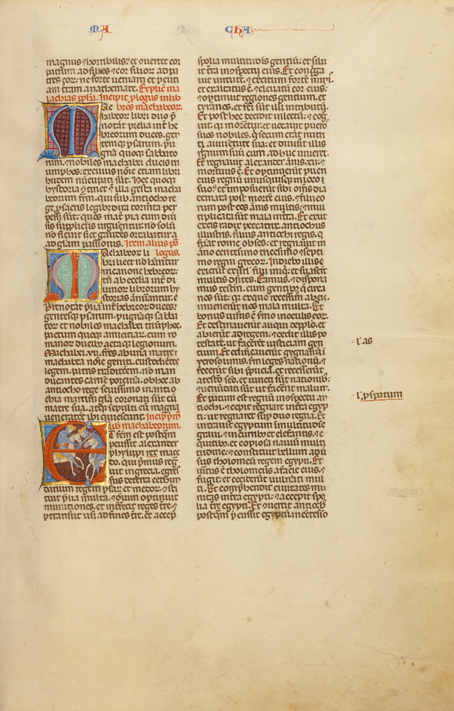 Unknown:Initial E: Two Knights Fighting, Poster Print Wall Art