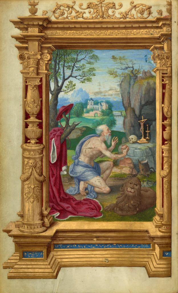 Master of the Getty Epistles:Saint Jerome, Poster Print Wall Art