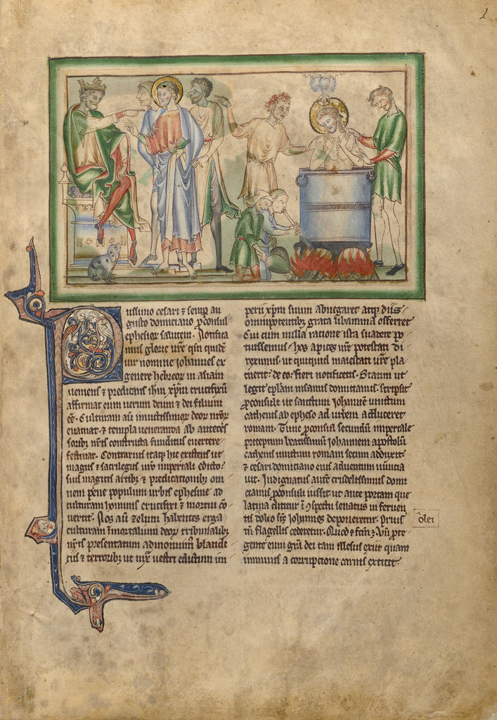 Unknown:Emperor Domitian Speaking to Saint John the Evangeli, Poster Print Wall Art